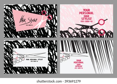 Hairdresser Business Card Images Stock Photos Vectors