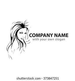 Hair Stylist Head Face Silhouette Vector Abstract