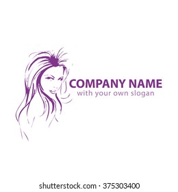 Hair Stylist Head Face Silhouette Vector Abstract