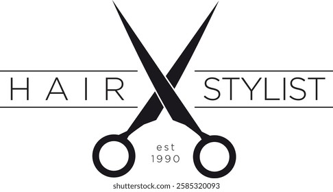 Hair Stylist Logo or Hair Dresser Barber Shop Logo