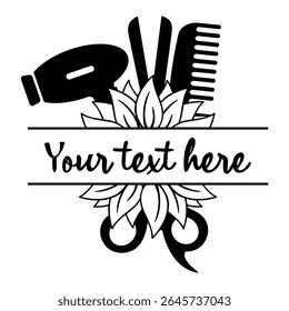 Hair Stylist Tools Sunflower Split Monogram