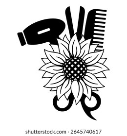 Hair Stylist Tools Sunflower Split Monogram