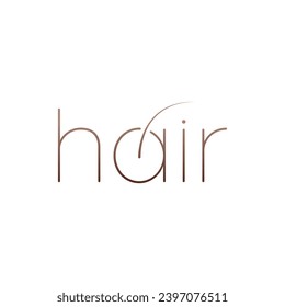 hair symbol and hair word. hair logo