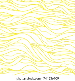 Hair texture. Monochrome wave pattern. Background. Hand drawn lines. Doodle for design. Line art. Illustration for coloring. Design for spiritual relaxation for adults. Line wallpaper