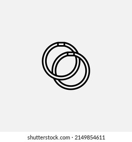 Hair tie icon sign vector,Symbol, logo illustration for web and mobile