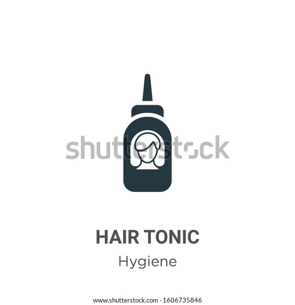 Hair tonic glyph icon vector on
white background. Flat vector hair tonic icon symbol sign from
modern hygiene collection for mobile concept and web apps
design.