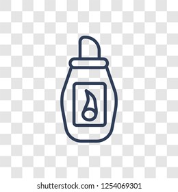 hair tonic icon. Trendy linear hair tonic logo concept on transparent background from Hygiene collection