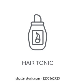 hair tonic linear icon. Modern outline hair tonic logo concept on white background from Hygiene collection. Suitable for use on web apps, mobile apps and print media.