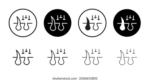 hair transplant icon Outline vector for web ui