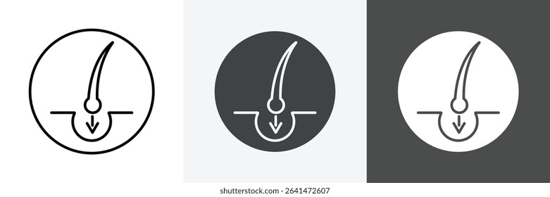 hair transplant icon set vector art