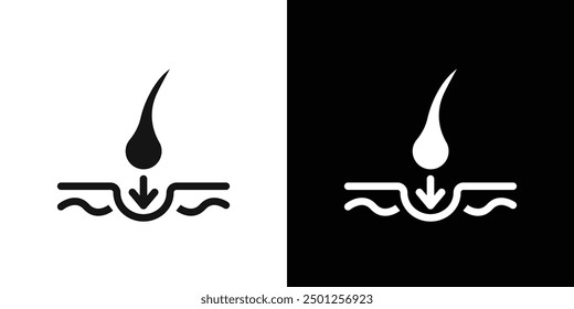 hair transplant icon Symbol mark in filled style