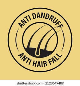 hair treatment abstract, anti dandruff, anti hairfall vector icon 