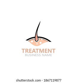 Hair Treatment Care Dermatology Logo Icon Stock Vector (Royalty Free ...