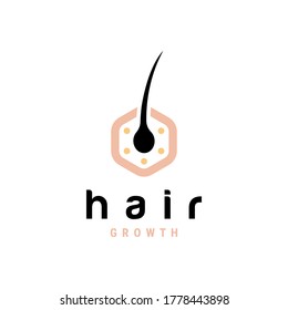 Hair Treatment Clinic Dermatology Logo Vector Illustration