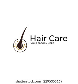 Hair treatment clinic dermatology logo vector illustration