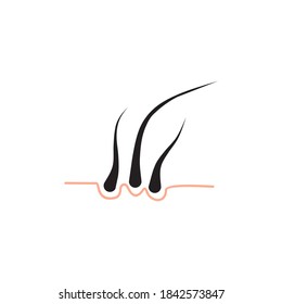 Hair treatment clinic logo design vector template