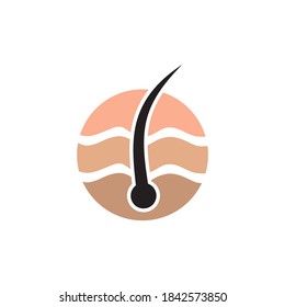 Hair treatment clinic logo design vector template