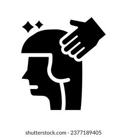 hair treatment glyph icon illustration vector graphic. Simple element illustration vector graphic, suitable for app, websites, and presentations isolated on white background