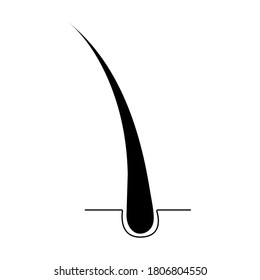 Hair treatment icon vector symbol on white background