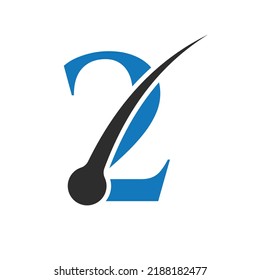 Hair Treatment Logo on 2 Letter Vector template. Dermatology Logo Design, Hair Care Treatment. Anti-Dandruff Flakes Icon for Shampoo. Anti-dandruff Oil Symbol