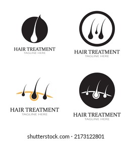 Hair treatment logo removal logo vector image design illustration
