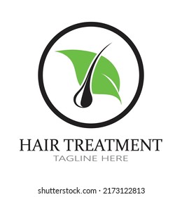 Hair treatment logo removal logo vector image design illustration

