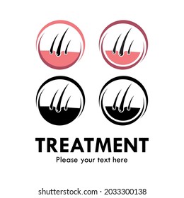 Hair treatment logo template illustration
