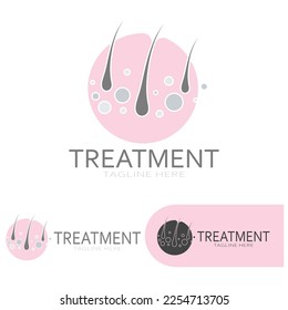 Hair treatment logo hair transplantation logo,removal logo vector image design illustration
