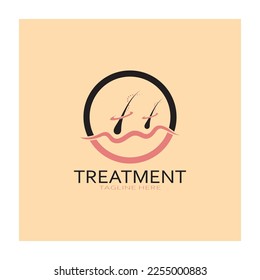 Hair treatment logo hair transplantation logo,removal logo vector image design illustration
