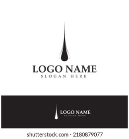 Hair treatment logo hair transplantation logo vector image design illustration
