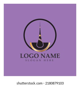 Hair treatment logo hair transplantation logo vector image design illustration
