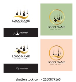 Hair treatment logo hair transplantation logo vector image design illustration

