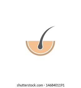 Hair treatment logo vector icon template