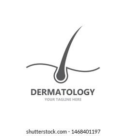Hair treatment logo vector icon template