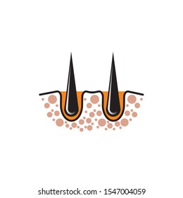 Hair treatment logo vector icon Illustration template
