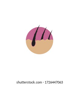 Hair treatment logo vector icon template