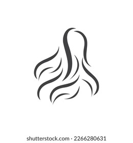 Ilustración vectorial del logotipo de tratamiento del pelo