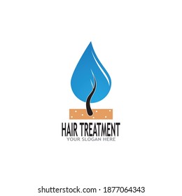 Hair treatment logo vector template