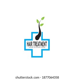Hair treatment logo vector template