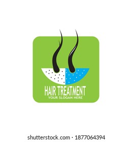 Hair treatment logo vector template