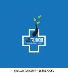 Hair treatment logo vector template