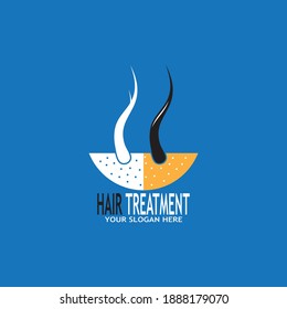 Hair treatment logo vector template