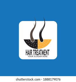 Hair treatment logo vector template