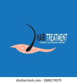 Hair treatment logo vector template