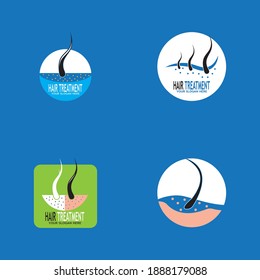Hair treatment logo vector template