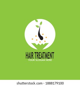 Hair treatment logo vector template