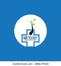 Hair treatment logo vector template