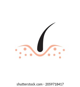 Hair treatment transplantation clinic vector logo design