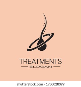 Hair treatments icon illustration template design