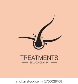 Hair treatments icon illustration template design